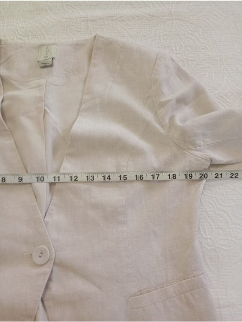 Joie Beige Linen Blend Single-Button Blazer Jacket Womens Size M - Picture 9 of 11